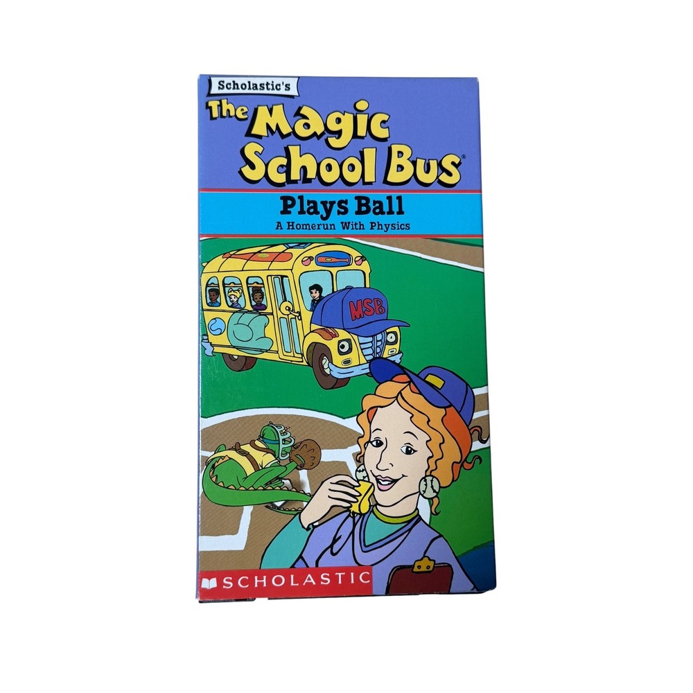 The Magic School Bus Plays Ball VHS 1996 Scholastic Physics Ms Frizzle KidVision